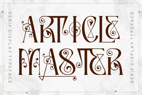 Article Master: Artsy Display Font for Creative Campaigns