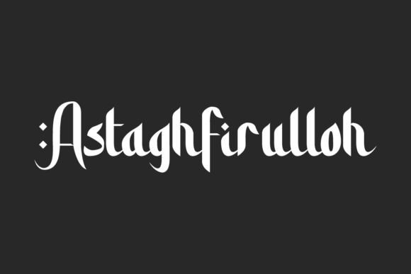 Astaghfirulloh: A Thoughtful Display Font for Islamic Editorial Design