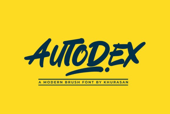 Autodex: A Bold Brush Font for Standout Small Business Branding