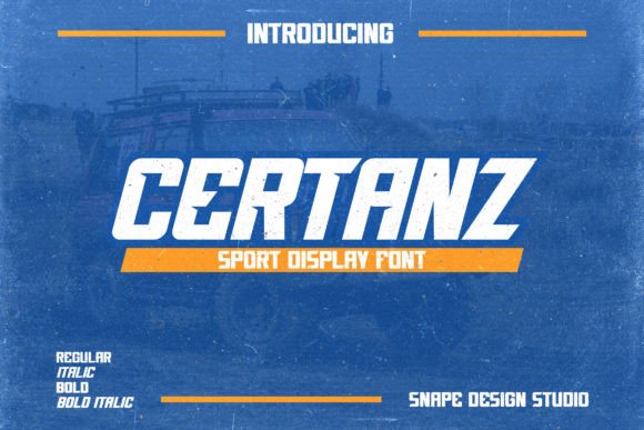 Certanz Font: Sporty Display Typeface for Energetic Branding