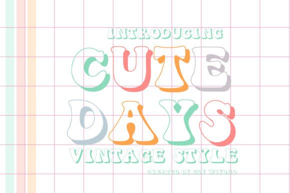 Cute Days: A Retro-Inspired Display Font for Editorial Charm