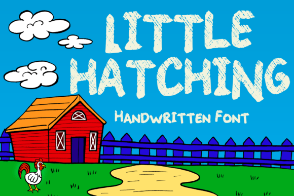 Little Hatching Font: A Playful Farm-Themed Display Typeface
