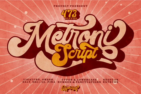 Metroni: A Retro Script Display Font for Small Business Branding