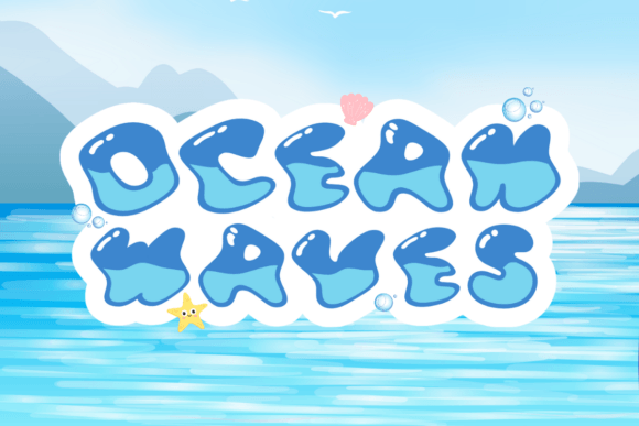 Ocean Waves: A Playful Display Font for Modern Design