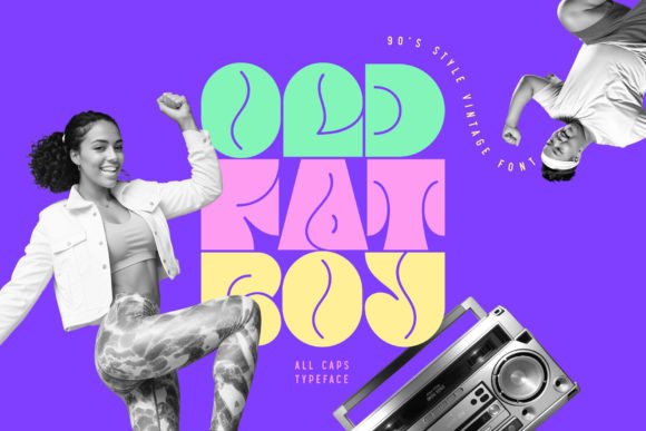 Old Fat Boy: A Vintage 90s Display Font for Scroll-Stopping Brand Content