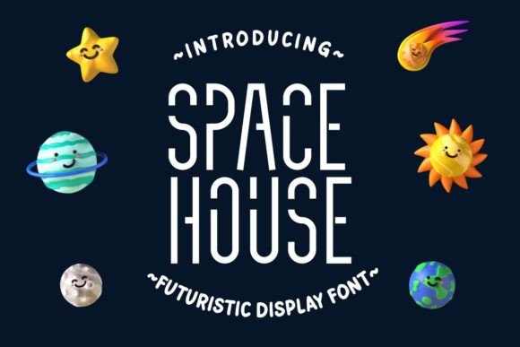Space House Display Font for Modern Makers