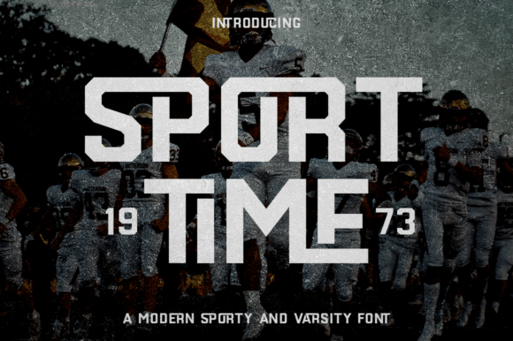 Sport Time Display Font for Bold Brand Identity