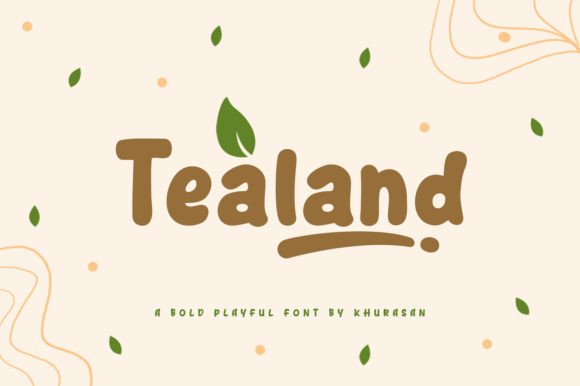 Tealand: A Modern Cute Display Font for Campaign Design