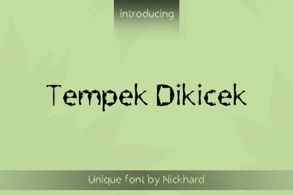 Tempek Dikicek: A Quirky Handwritten Display Font for Crafty Editorial Projects