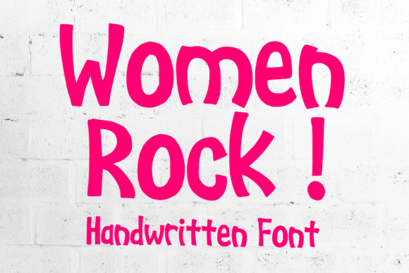 Women Rock Handwritten Display Font for Bright, Playful Branding