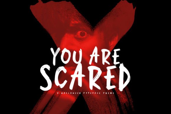 You Are Scared Display Font for Editorial Horror & Halloween Projects